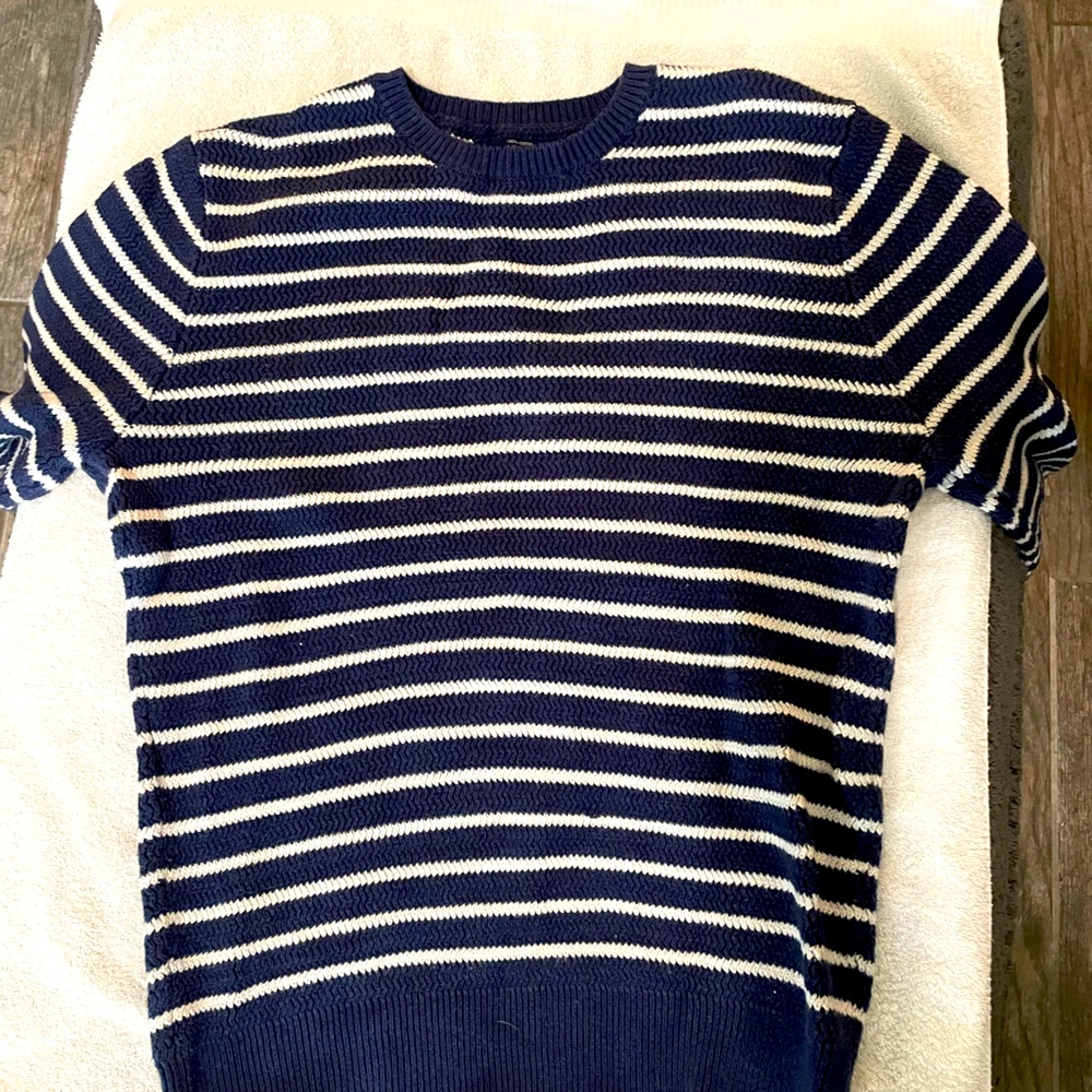 Men’s J Crew long sleeve striped cotton sweater size M